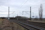 Die KBS 580  Th�ringer Bahn  bei Kilometer 130.6, am 15.02.2024 in Seebergen.