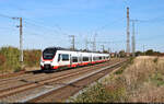 6442 413 (Bombardier Talent 3 Plus) unterwegs am km 25,2 bei Großkorbetha.
