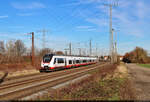 6442 909 (Bombardier Talent 3 Plus) verlässt den Bahnhof Großkorbetha.
