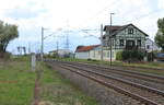 Der Streckenkilometer 101.0 am 21.04.2025 in Vieselbach bei Erfurt.
