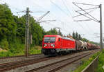 DB 187 209 mit einem gemischten Güterzug Richtung Eisenach, am 21.08.2021 in Erfurt-Bischleben.