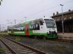 Sonderverkehr auf der Unstrutbahn zum Winzerfest in Freyburg (Unstrut), der Triebwagen VT 009 pendelte am 8.09.07 zwischen Artern und Nebra.