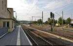 Mit dem Fahrrad von Kassel nach Halle (Saale) | Tag 1 Kassel–Witzenhausen  Strecken-km: 185,0    Der Bahnhof Hedemünden wird derzeit umgebaut.