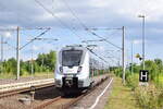 9442 607 verlääst als RB59 den Bahnhof Artern in Richtung Sangerhausen.