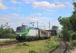 SETG 193 919 mit Habbins-Wagen Richtung Sangerhausen, am 02.07.2026 in Erfurt Ost.