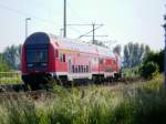 Regionalbahn Erfurt-Sangerhausen legt am 5.06.2008 einen kurzen Halt  in Reinsdorf(b Artern) ein.