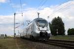 9442 813 (Bombardier Talent 2) von Abellio Rail Mitteldeutschland als RE 74710 (RE9) von Halle(Saale)Hbf nach Eichenberg in Teutschenthal auf der Bahnstrecke Halle–Hann. Münden (KBS 590). [4.7.2017 - 15:21 Uhr]