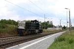 MaK G 1206 MRCE als Tfzf fährt in Zscherben auf der Bahnstrecke Halle–Hann. Münden (KBS 590) Richtung Sangerhausen. [4.7.2017 - 11:11 Uhr]