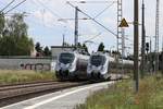 Talent-2-Treffen von Abellio Rail Mitteldeutschland in Zscherben auf der Bahnstrecke Halle–Hann.