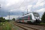 9442 612 (Bombardier Talent 2) von Abellio Rail Mitteldeutschland als verspäteter RE 92709 (RE9) von Röblingen am See nach Bitterfeld in Röblingen am See auf der Bahnstrecke