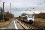 Nachschuss auf 9442 120 (Bombardier Talent 2) von Abellio Rail Mitteldeutschland als RB 74783 (RB75) von Lutherstadt Eisleben nach Halle(Saale)Hbf, die den Hp Zscherben auf der Bahnstrecke