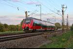 442 103 (Bombardier Talent 2), ex S-Bahn Mitteldeutschland (DB Regio Südost), als S 37760 (S7) von Halle(Saale)Hbf Gl. 13a nach Halle-Nietleben zweigt in der Saaleaue bei Angersdorf von der Bahnstrecke Halle–Hann. Münden (KBS 590) ab.
[10.8.2018 | 20:06 Uhr]