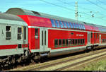 Blick auf einen Doppelstockwagen der 2. Klasse mit Hocheinstieg der Gattung  DBpza 781.0  (50 80 26-81 178-8 D-DB) an der Blockstelle (Bk) Zscherben.

🧰 Südostbayernbahn (SOB | DB RegioNetz Infrastruktur GmbH (RNI)/DB RegioNetz Verkehrs GmbH (RNV))
🚝 PbZ 2486 Frankfurt(Main)Hbf–Leipzig Hbf
🚩 Bahnstrecke Halle–Hann. Münden (KBS 590)
🕓 8.9.2020 | 8:57 Uhr