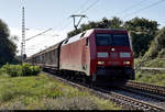 Schiebewandzug mit 152 091-5 (Siemens ES64F) unterwegs an der Blockstelle (Bk) Zscherben Richtung Teutschenthal.