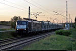 Kieszug, womöglich nach Sachsendorf (Barby), mit 189 094-6 (Siemens ES64F4-994) unterwegs bei Sonnenuntergang an der Blockstelle (Bk) Zscherben Richtung Halle Rosengarten.