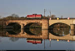 204 354-5 (112 354-6 | 110 354-8 | DR V 100.1 | NVR-Nummer: 98 80 3202 354-7 D-PRESS) als Tfzf unterwegs auf der Saalebrücke in Halle-Wörmlitz Richtung Angersdorf.