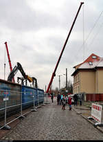 VDE 8 Komplexmaßnahme Halle Rosengarten–Angersdorf  ▶ Standort: Halle Rosengarten    Die weithin hör- und sichtbaren Arbeiten am vergangenen Wochenende zogen auch einige