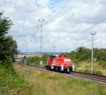 294 607 und eine 298 sind allein in Richtung Halle unterwegs und erreichen gleich die Blockstelle Steinberg.
