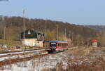 642 020 als RE 16577 (Nordhausen-Erfurt Hbf) in Hohenebra 24.2.21