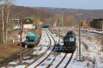 232 704-7 beim Umsetzen in Hohenebra 24.2.21