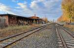 Die Bahnsteige in Gotha Ost am 07.11.2021.