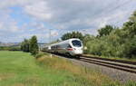 DB 411 026  Leipzig  als ICE 1650 von Dresden Hbf nach Wiesbaden Hbf, am 04.08.2025 bei Bad Hersfeld.