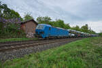 Aufgrund von Bauarbeiten zwischen Eichenberg und Bebra wurden im April und Mai 2026 zahlreiche G�terz�ge �ber Kassel umgeleitet. Am 03.05.2026 zog 192 115 zwischen Melsungen-R�hrenfurth und K�rle einen Zug mit fabrikneuen Audis in Richtung Kassel.