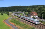 IC 2962 (Karlsruhe Hbf-Rostock Hbf) mit Schublok 101 054-2 in Wirtheim 18.7.21