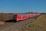 DB Regio Dosto Steuerwagen als RE30 am 07.03.21 in Nieder Mörlen 