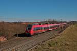 DB Regio Bombardier Talent 2 442 285 am 07.03.21 in Nieder Mörlen 