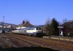 Bad Wildungen am 14.02.1993 mit 216 134 und einer bunten Wagengarnitur.