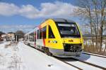 Lahntalbahn Winterimpressionen - 13.03.2013  --  HLB VT 285 Regionalbahn in Leun  --  Weitere Fotos siehe auch auf http://www.schmalspuralbum.de/ und http://www.FGF-Fotoalbum.de/