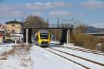 Lahntalbahn Winterimpressionen - 13.03.2013  --  HLB VT 285 Regionalbahn in Leun  --  Weitere Fotos siehe auch auf http://www.schmalspuralbum.de/ und http://www.FGF-Fotoalbum.de/