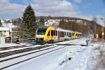 Lahntalbahn Winterimpressionen - 13.03.2013  --  HLB VT 281 und VT 270 Regionalbahn in Stockhausen  --  Weitere Fotos siehe auch auf http://www.schmalspuralbum.de/ und http://www.FGF-Fotoalbum.de/