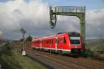 612 124 fährt bei Wetzlar am 23.03.14 seinem Ziel Koblenz Hbf entgegen.