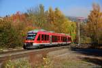 Lahntalbahn Herbst am 02.11.2015, hier in Stockhausen.