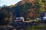 Lahntalbahn Herbst am 02.11.2015, hier bei Leun.