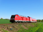 DB Regio Hessen 245 017 mit RE34 am 20.04.16 bei Schöneck auf der Niddertalbahn