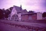 An einem super tristen Tag im Jahr 1989 entstand diese Aufnahme des Bahnhofs in Heusweiler an der ehemaligen Köllertalbahn von Völklingen nach Lebach.