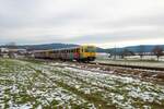 HLB Taunusbahn LHB VT2 E Doppeltraktion am 12.01.22 bei Wehrheim (Taunus)