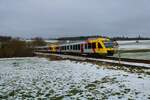 HLB Taunusbahn Alstom Lint41 Doppeltraktion am 12.01.22 bei Hundstadt (Taunus)