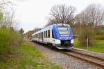 Regionalverkehr Start Alstom Coradia iLint Wasserstofftriebzug 554 126 am 05.04.24 auf der Taunusbahn