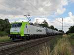 Captrain 185 CL 003 mit Kesselwagen am 28.06.17 in Hanau West