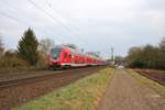 DB Regio Doppelstockwagenzug als RE55 nach Frankfurt bei Maintal Ost am 20.02.18