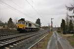 Freightliner 3 650 000-4/66001 Class 66 Willy Brandt am 27.01.19 in Hanau Hbf Südausfahrt