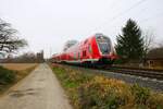 DB Regio Bayern Bombardier Twindexx 445 050 am 14.01.24 in Maintal Ost 
