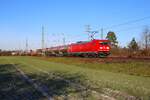 DB Cargo Bombardier Traxx 185 269-8 mit Mischer am 11.01.26 in Dettingen am Main 
