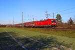 DB Cargo Bombardier Traxx 187 151-6 mit Mischer am 11.01.26 in Dettingen am Main