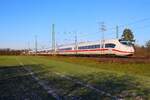 DB Fernverkehr ICE3 Siemens Velaro Neo 408 022-2 am 11.01.26 in Dettingen am Main