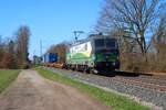ELL/Gysev Cargo Siemens Vectron 193 235-9 mit LKW Walter KLV in Maintal Ost am 02.03.26